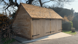 two bay oak garage