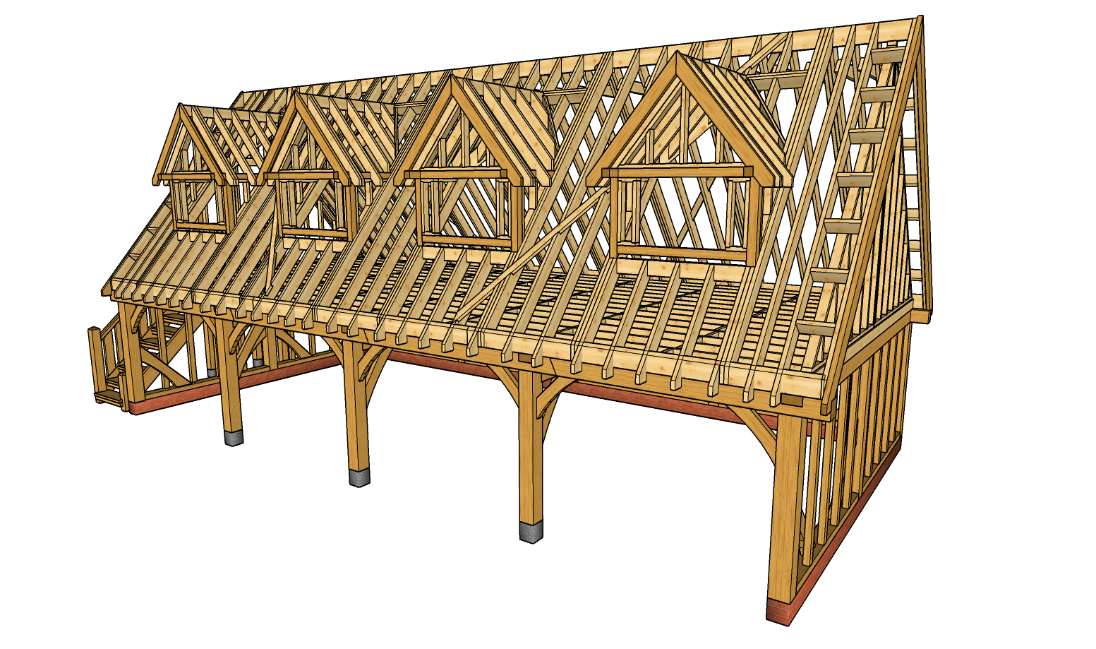 Oak Frame Lean-To Kits at Low Prices | Trade Oak Building Kits