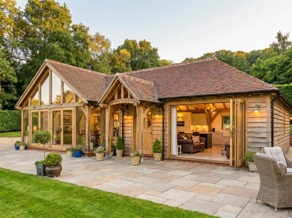 exterior-oak-frame-annex-dusk