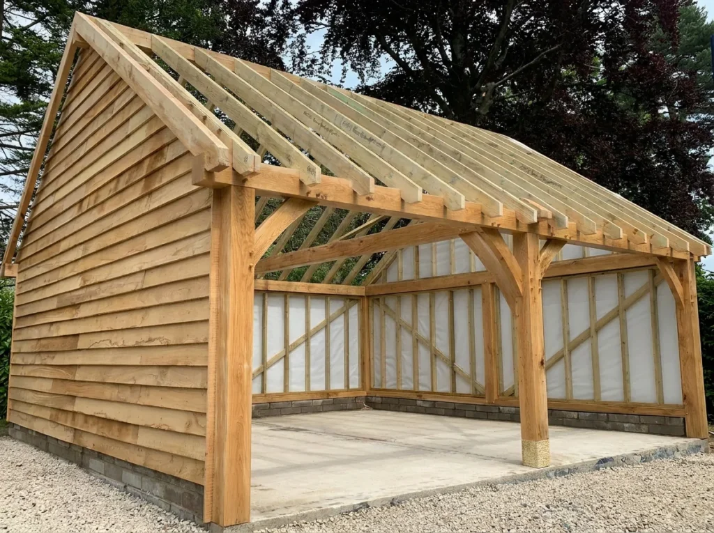 two-bay-open-oak-frame-garage